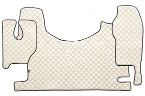 Tapis en simili cuir Q pour MERCEDES ACTROS MP 3 (01.2007-12.2010) - tunnel haut - Beige clair