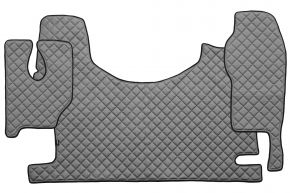 Tapis en simili cuir Q pour MERCEDES ACTROS MP 3 (01.2007-12.2010) - tunnel haut - Gris