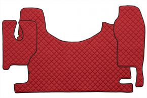Tapis en simili cuir Q pour MERCEDES ACTROS MP 3 (01.2007-12.2010) - tunnel haut - Rouge