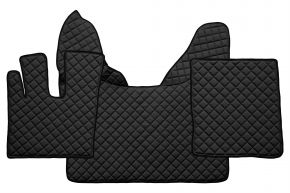 Tapis en simili cuir Q pour DAF XF 106 (01.2014-09.2021) - automatique - Noir