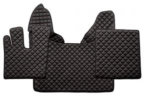 Tapis en simili cuir Q pour DAF XF 106 (01.2014-09.2021) - automatique - Noir/rouge