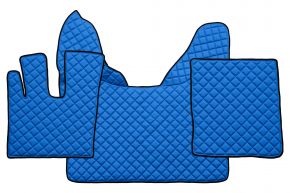 Tapis en simili cuir Q pour DAF XF 106 (01.2014-09.2021) - automatique - Bleu