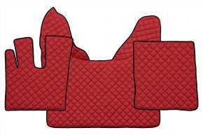 Tapis en simili cuir Q pour DAF XF 106 (01.2014-09.2021) - automatique - Rouge