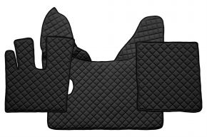 Tapis en simili cuir Q pour DAF XF 106 (01.2014-09.2021) - manuelle - Noir
