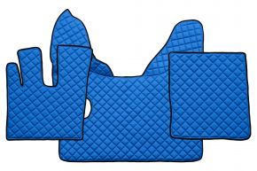 Tapis en simili cuir Q pour DAF XF 106 (01.2014-09.2021) - manuelle - Bleu