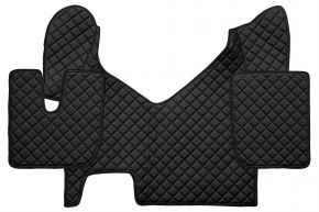 Tapis en simili cuir Q pour IVECO STRALIS HI-WAY (01.2013-12.2016) - automatique - Noir
