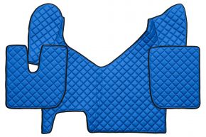 Tapis en simili cuir Q pour IVECO STRALIS HI-WAY (01.2013-12.2016) - automatique - Bleu