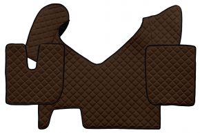 Tapis en simili cuir Q pour IVECO STRALIS HI-WAY (01.2013-12.2016) - automatique - Marron