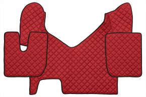 Tapis en simili cuir Q pour IVECO STRALIS HI-WAY (01.2013-12.2016) - automatique - Rouge