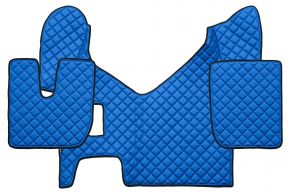 Tapis en simili cuir Q pour IVECO STRALIS HI-WAY (01.2013-12.2016) - manuelle - Bleu