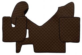 Tapis en simili cuir Q pour IVECO STRALIS HI-WAY (01.2013-12.2016) - manuelle - Marron