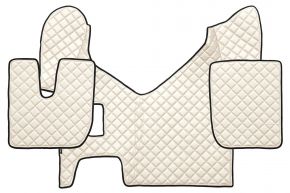 Tapis en simili cuir Q pour IVECO STRALIS HI-WAY (01.2013-12.2016) - manuelle - Beige clair