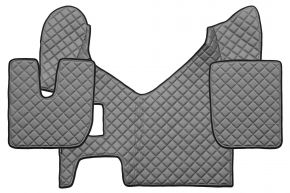 Tapis en simili cuir Q pour IVECO STRALIS HI-WAY (01.2013-12.2016) - manuelle - Gris