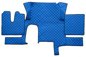 Tapis en simili cuir Q pour MAN TGX (01.2007-12.2017) - automatique - un tiroir - Bleu