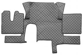 Tapis en simili cuir Q pour MAN TGX (01.2007-12.2017) - automatique - un tiroir - Gris