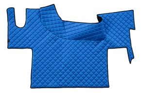 Tapis en simili cuir Q pour RENAULT T (dès 01.2014) - plancher plat - Bleu