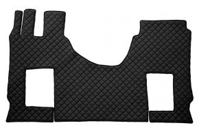 Tapis en simili cuir Q pour MERCEDES ACTROS MP 5 (dès 01.2019) - siège passager pneumatique - Noir