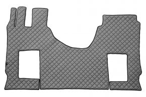 Tapis en simili cuir Q pour MERCEDES ACTROS MP 5 (dès 01.2019) - siège passager pneumatique - Gris