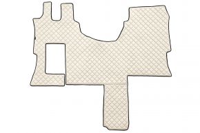 Tapis en simili cuir Q pour MERCEDES ACTROS MP 4 (01.2011-12.2018) - cabine SOLO-STAR - Beige clair
