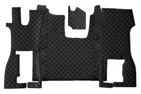 Tapis en simili cuir Q pour SCANIA R NEXTGEN (dès 01.2017) - siège passager rabattable - Noir