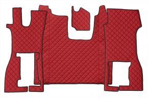Tapis en simili cuir Q pour SCANIA R NEXTGEN (dès 01.2017) - siège passager rabattable - Rouge