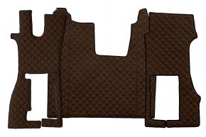 Tapis en simili cuir Q pour SCANIA R NEXTGEN (dès 01.2017) - siège passager pneumatique - Marron