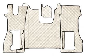Tapis en simili cuir Q pour SCANIA R NEXTGEN (dès 01.2017) - siège passager pneumatique - Beige clair