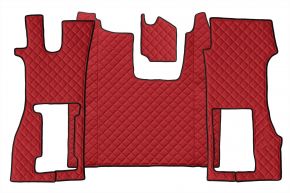 Tapis en simili cuir Q pour SCANIA R NEXTGEN (dès 01.2017) - siège passager pneumatique - Rouge