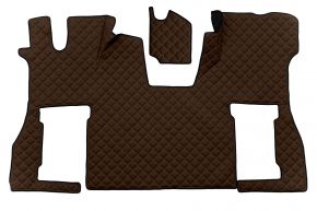 Tapis en simili cuir Q pour SCANIA S NEXTGEN (dès 01.2017) - siège passager pneumatique - Marron
