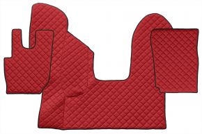 Tapis en simili cuir Q pour DAF CF (01.2013-12.2020) - automatique - Rouge