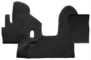 Tapis en simili cuir Q pour DAF CF (01.2013-12.2020) - manuelle - Noir