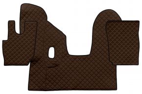 Tapis en simili cuir Q pour DAF CF (01.2013-12.2020) - manuelle - Marron