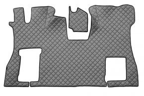 Tapis en simili cuir Q pour SCANIA S NEXTGEN (dès 01.2017) - plancher plat - siège passager rabattable - Gris