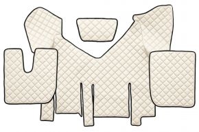Tapis en simili cuir Q pour IVECO STRALIS XP (01.2016-12.2019) - automatique - Beige clair