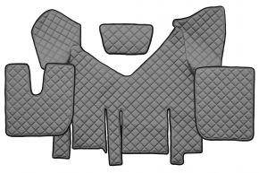 Tapis en simili cuir Q pour IVECO STRALIS XP (01.2016-12.2019) - automatique - Gris