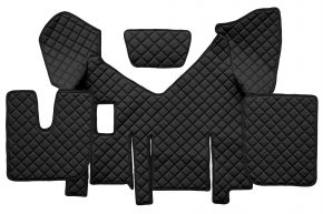 Tapis en simili cuir Q pour IVECO STRALIS XP (01.2016-12.2019) - manuelle - Noir