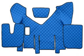 Tapis en simili cuir Q pour IVECO STRALIS XP (01.2016-12.2019) - manuelle - Bleu