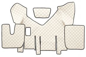 Tapis en simili cuir Q pour IVECO STRALIS XP (01.2016-12.2019) - manuelle - Beige clair