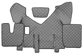 Tapis en simili cuir Q pour IVECO STRALIS XP (01.2016-12.2019) - manuelle - Gris