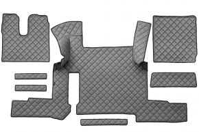 Tapis en simili cuir Q pour MAN TGX (01.2018-03.2020) - automatique - deux tiroirs - Gris