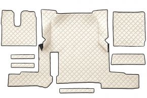 Tapis en simili cuir Q pour MAN TGX (01.2018-03.2020) - automatique - un tiroir - Beige clair