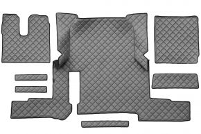 Tapis en simili cuir Q pour MAN TGX (01.2018-03.2020) - automatique - un tiroir - Gris