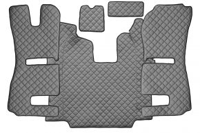 Tapis en simili cuir Q pour SCANIA R (01.2011-12.2016) - automatique - sièges RECARO - siège passager pneumatique - Gris
