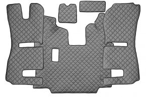 Tapis en simili cuir Q pour SCANIA R (01.2011-12.2016) - manuelle - sièges RECARO - siège passager pneumatique - Gris