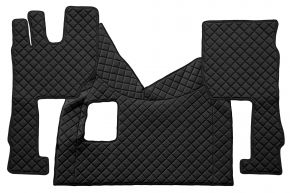 Tapis en simili cuir Q pour VOLVO FH 5 (dès 01.2020) - manuelle - Noir