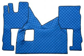 Tapis en simili cuir Q pour VOLVO FH 5 (dès 01.2020) - manuelle - Bleu