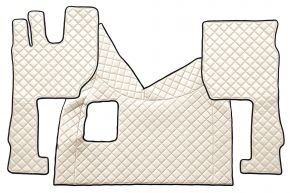 Tapis en simili cuir Q pour VOLVO FH 5 (dès 01.2020) - manuelle - Beige clair