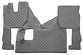 Tapis en simili cuir Q pour VOLVO FH 5 (dès 01.2020) - manuelle - Gris