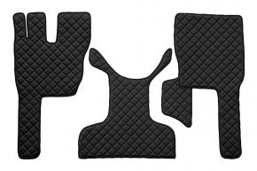 Tapis en simili cuir Q pour VOLVO FM 4 (01.2013-12.2019) - Noir