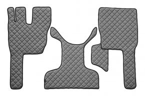 Tapis en simili cuir Q pour VOLVO FM 4 (01.2013-12.2019) - Gris
